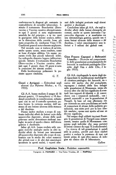 Folia medica periodico trimensile di patologia e clinica medica