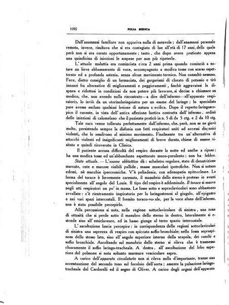 Folia medica periodico trimensile di patologia e clinica medica