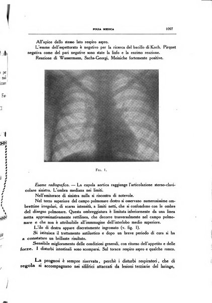 Folia medica periodico trimensile di patologia e clinica medica