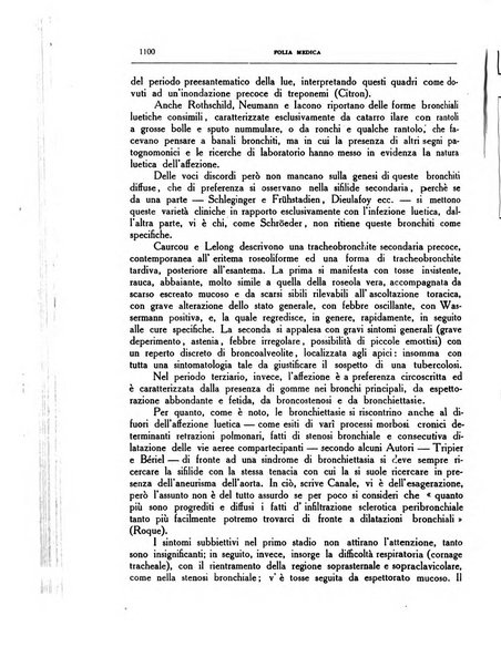 Folia medica periodico trimensile di patologia e clinica medica