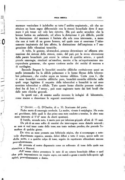 Folia medica periodico trimensile di patologia e clinica medica