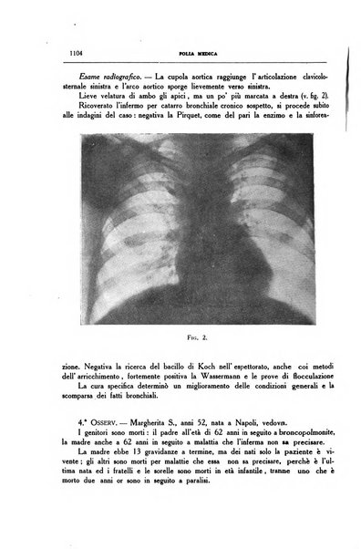 Folia medica periodico trimensile di patologia e clinica medica