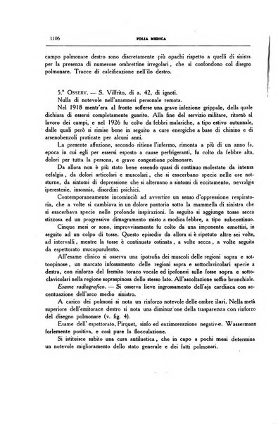 Folia medica periodico trimensile di patologia e clinica medica