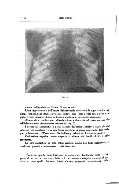 Folia medica periodico trimensile di patologia e clinica medica