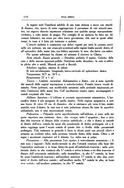 Folia medica periodico trimensile di patologia e clinica medica