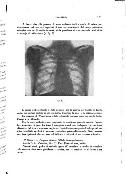 Folia medica periodico trimensile di patologia e clinica medica