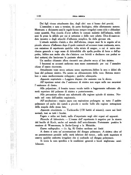 Folia medica periodico trimensile di patologia e clinica medica