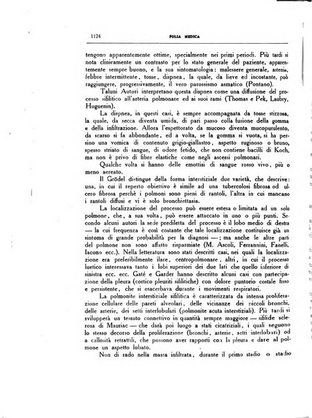 Folia medica periodico trimensile di patologia e clinica medica