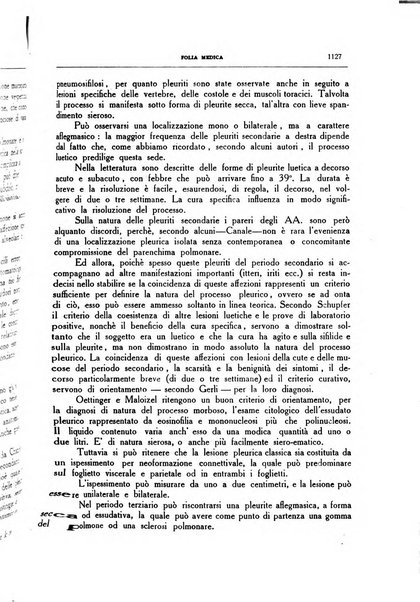 Folia medica periodico trimensile di patologia e clinica medica