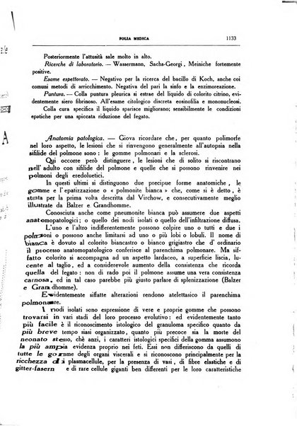 Folia medica periodico trimensile di patologia e clinica medica