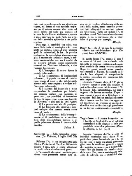 Folia medica periodico trimensile di patologia e clinica medica