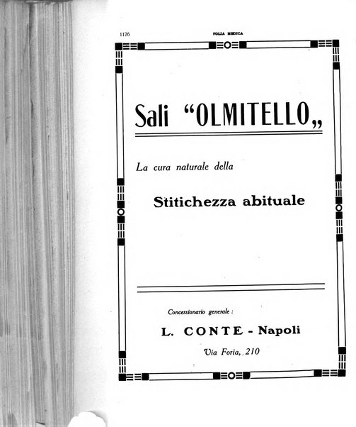 Folia medica periodico trimensile di patologia e clinica medica