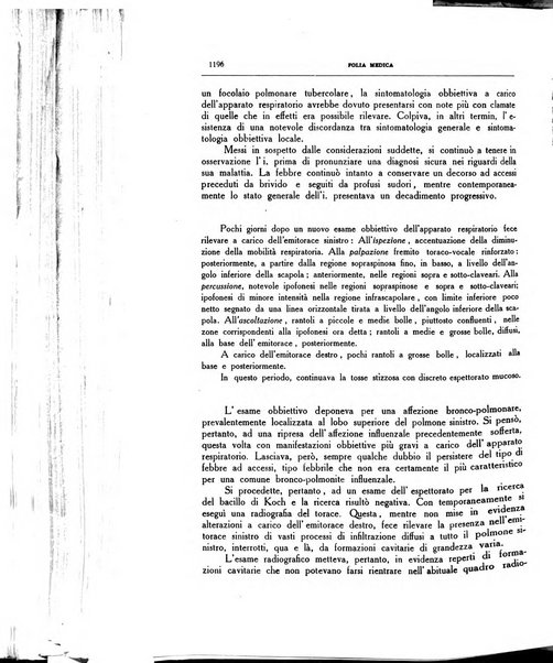 Folia medica periodico trimensile di patologia e clinica medica