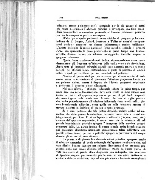 Folia medica periodico trimensile di patologia e clinica medica