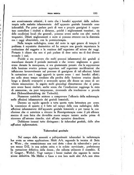 Folia medica periodico trimensile di patologia e clinica medica