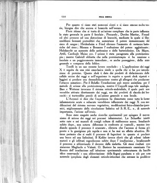 Folia medica periodico trimensile di patologia e clinica medica