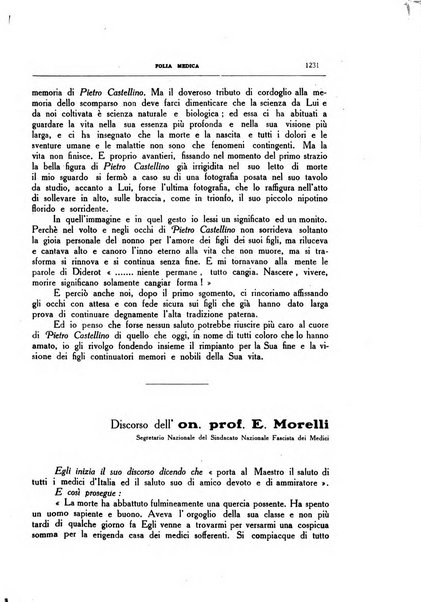 Folia medica periodico trimensile di patologia e clinica medica