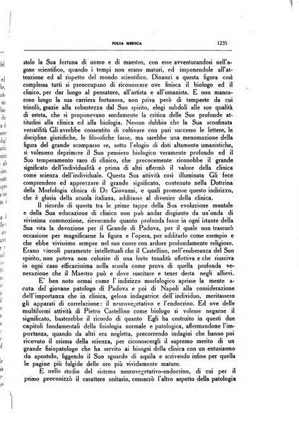 Folia medica periodico trimensile di patologia e clinica medica