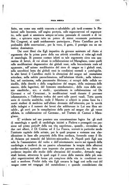 Folia medica periodico trimensile di patologia e clinica medica