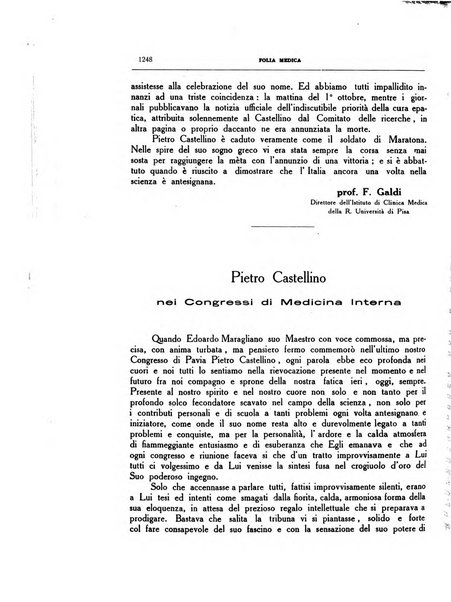 Folia medica periodico trimensile di patologia e clinica medica