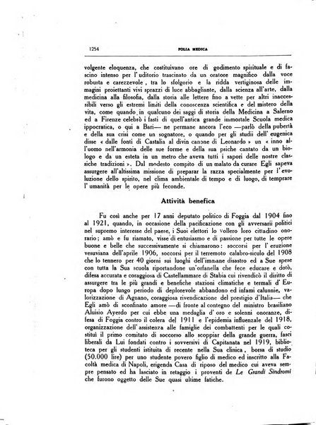 Folia medica periodico trimensile di patologia e clinica medica