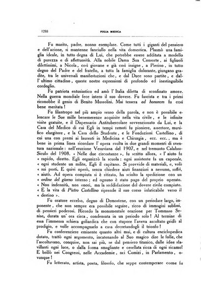 Folia medica periodico trimensile di patologia e clinica medica