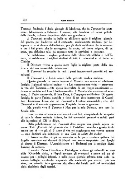 Folia medica periodico trimensile di patologia e clinica medica