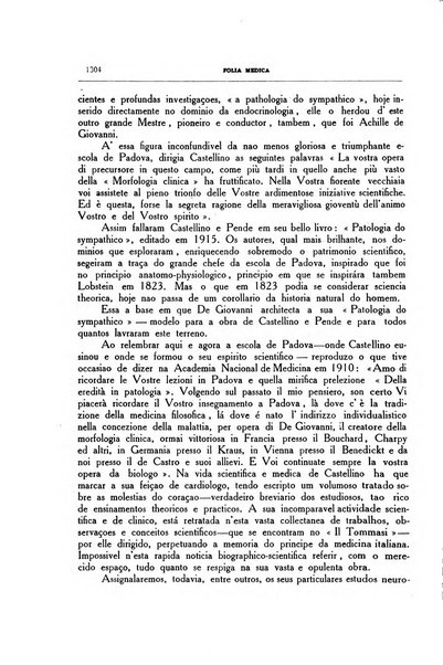 Folia medica periodico trimensile di patologia e clinica medica