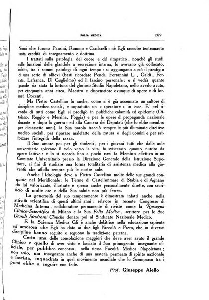 Folia medica periodico trimensile di patologia e clinica medica