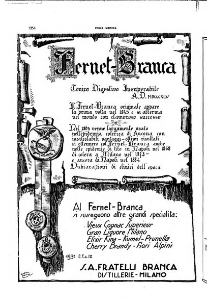 Folia medica periodico trimensile di patologia e clinica medica