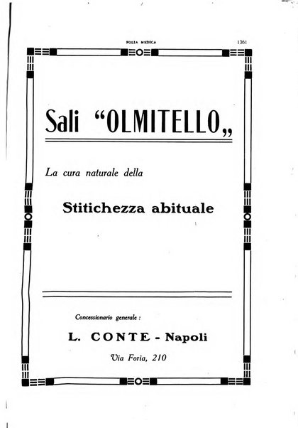 Folia medica periodico trimensile di patologia e clinica medica