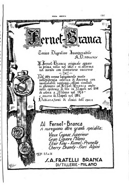 Folia medica periodico trimensile di patologia e clinica medica