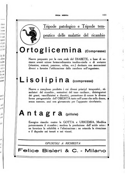 Folia medica periodico trimensile di patologia e clinica medica