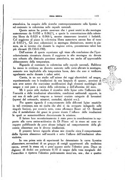 Folia medica periodico trimensile di patologia e clinica medica