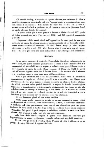 Folia medica periodico trimensile di patologia e clinica medica