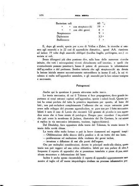 Folia medica periodico trimensile di patologia e clinica medica