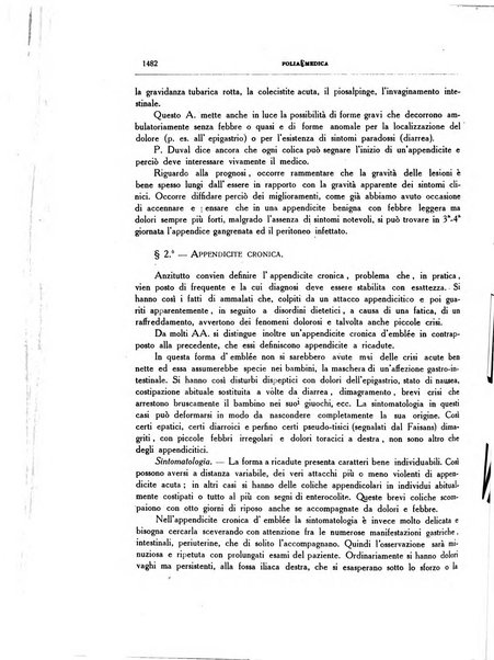 Folia medica periodico trimensile di patologia e clinica medica