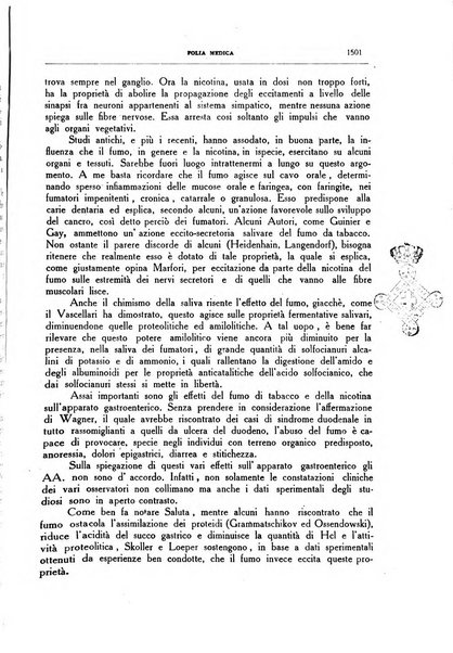 Folia medica periodico trimensile di patologia e clinica medica