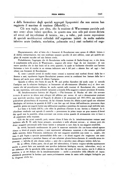 Folia medica periodico trimensile di patologia e clinica medica