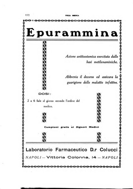 Folia medica periodico trimensile di patologia e clinica medica