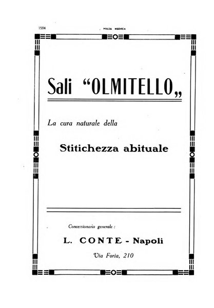 Folia medica periodico trimensile di patologia e clinica medica