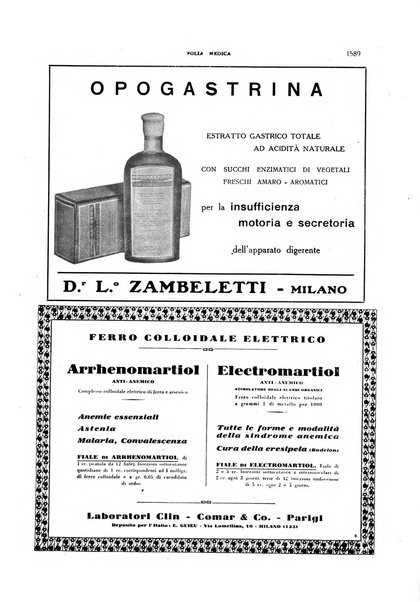 Folia medica periodico trimensile di patologia e clinica medica