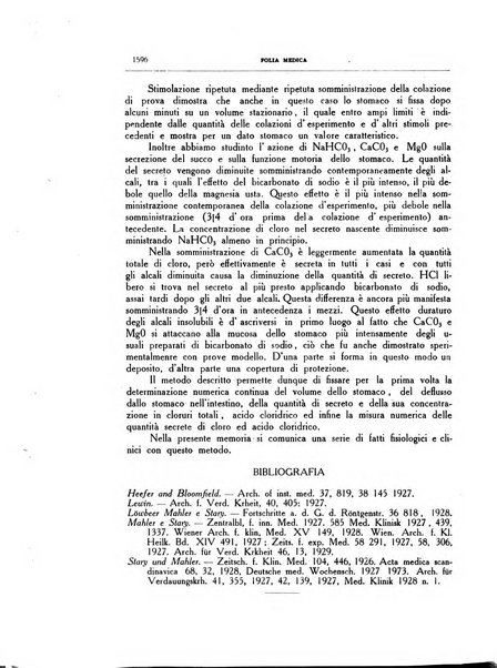 Folia medica periodico trimensile di patologia e clinica medica