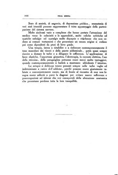 Folia medica periodico trimensile di patologia e clinica medica