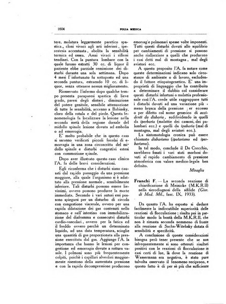 Folia medica periodico trimensile di patologia e clinica medica