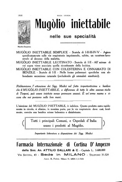 Folia medica periodico trimensile di patologia e clinica medica