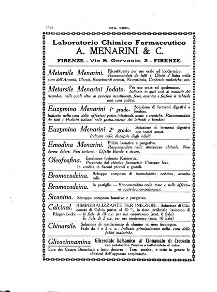 Folia medica periodico trimensile di patologia e clinica medica