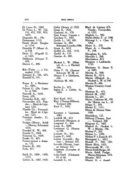 Folia medica periodico trimensile di patologia e clinica medica