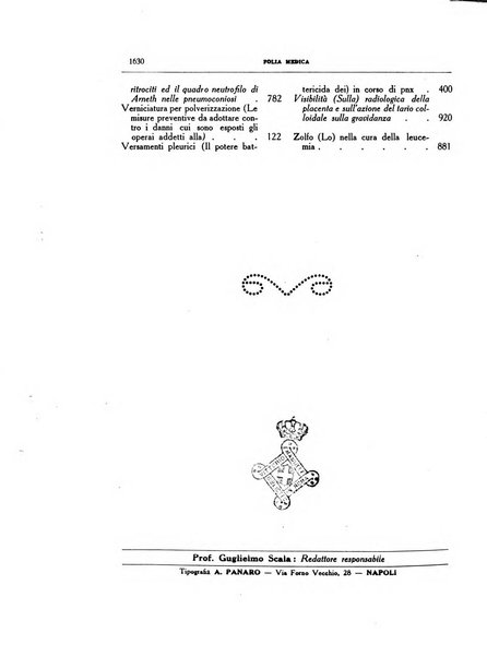 Folia medica periodico trimensile di patologia e clinica medica