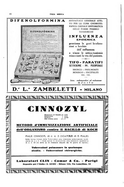 Folia medica periodico trimensile di patologia e clinica medica